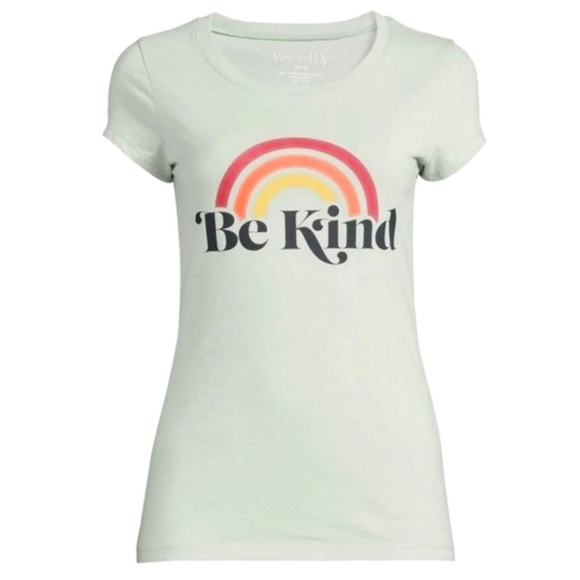 *Wound Up Retro "Be Kind" Green Tee in Juniors Size XXXL* - Picture 1 of 4